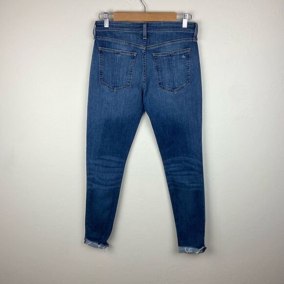 Rag & Bone Cate Mid-Rise Skinny Frayed Hem Jeans - Juni Wash - Picture 6 of 8